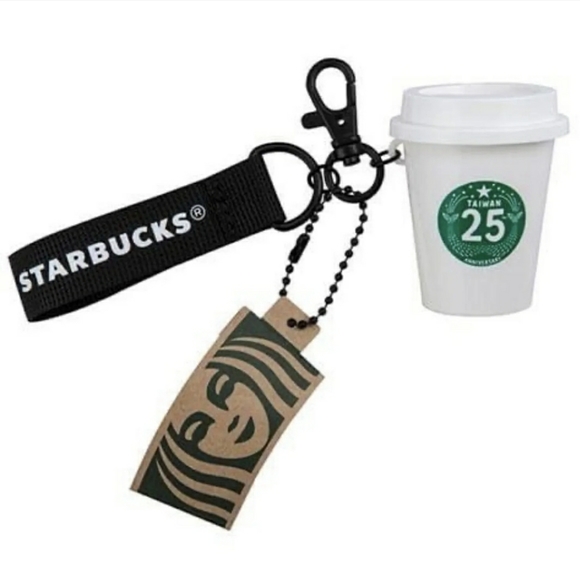 Starbucks Taiwan 25th Anniversary Ornament Cup Keychain 2023 - Picture 2 of 7